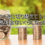 楽天でんきに切り替えて1ヶ月。実際にどれくらい電気代が安くなったかを比較してみた!