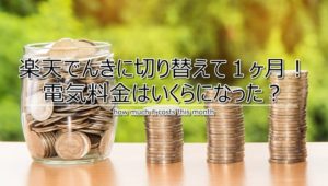 楽天でんきに切り替えて1ヶ月。実際にどれくらい電気代が安くなったかを比較してみた!